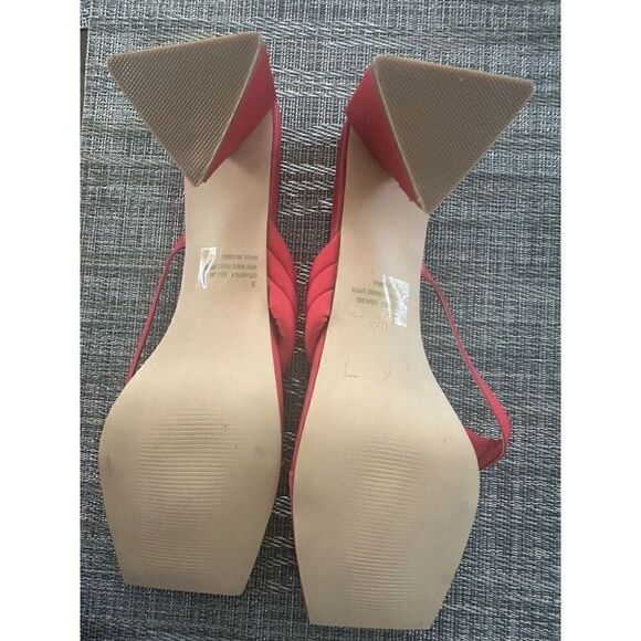 EGO UK9 US 11 Futuristic Block Sandals Red - Picture 4 of 7